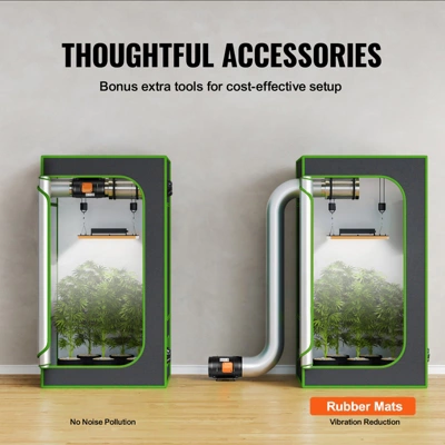 VEVOR Inline Duct Fan, 8-Inch 807 CFM With Temperature Humidity Controller, Quiet EC-motor Ventilation Exhaust Fan For Cooling Booster, Black 6 VEVOR Inline Duct Fan, 8-Inch 807 CFM With Temperature Humidity Controller, Quiet EC-motor Ventilation Exhaust Fan For Cooling Booster, Black - Image 6