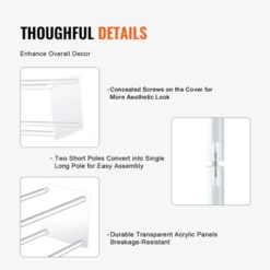 VEVOR 2PCS 31.5inch High Wedding Flower Stand, With Acrylic Laminate,Acrylic Vase Column Geometric Centerpiece Stands, Floral Display Rack -Aesthtic Interiors GUEST 8ecae6ce 576a 45e4 af69 d4da00c33536