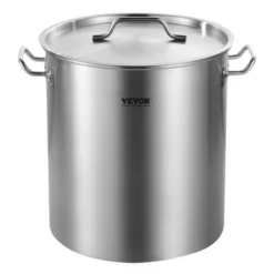 VEVOR Stainless Steel Stockpot, 42 Quart Large Cooking Pots, Cookware Sauce Pot With Basket, Lid, And Handle, Heavy Duty Grade Stock Pot, Silver -Aesthtic Interiors GUEST 8f03f4b2 29b2 4889 a5f3 8810064012a0