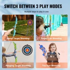 VEVOR Bow And Arrow Set For Kids, 2 Pack Archery Set With 20 Suction Cup Arrows, Standing Target, Outdoor Toy For Boy & Girl 6+ Year Old -Aesthtic Interiors GUEST 8f398208 064b 4ed1 94e7 b2733d1d7e6d