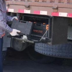 VEVOR Underbody Truck Box, 24" X 14" X 16" Pickup Storage Box, Heavy Duty Aluminum Diamond Plate Tool Box With Lock And Keys