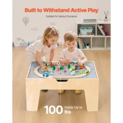 VEVOR Multi-Purpose Activity Play Table, 290 Building Bricks And 30-Piece Wooden Train Set, For Kids Ages 3+, Multicoclor 11 VEVOR Multi-Purpose Activity Play Table, 290 Building Bricks And 30-Piece Wooden Train Set, For Kids Ages 3+, Multicoclor -Aesthtic Interiors GUEST 8f6ca9e0 8555 4fe9 99f0 886ed093c307