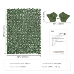 VEVOR Ivy Privacy Fence, 96 X 72 In Artificial Green Wall Screen, Greenery Ivy Fence With Strengthened Joint, Faux Hedges Vine Leaf Decoration 13 VEVOR Ivy Privacy Fence, 96 X 72 In Artificial Green Wall Screen, Greenery Ivy Fence With Strengthened Joint, Faux Hedges Vine Leaf Decoration -Aesthtic Interiors GUEST 8ff6c571 0bd2 4a94 8c9c a5b00fbce81b