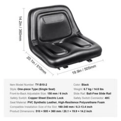 VEVOR Universal Tracor Seat, Lawn Mower Seat With Micro Switch And Drainage Holes, 6.3-13.4 Inch Extended Slot Tractor Seat, Black -Aesthtic Interiors GUEST 8ff8cdef 8e47 4d9e a829 6f606ea1dce0