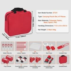 VEVOR Electrical Lockout Tagout Kit, 47 PCS Safety Loto Kit Includes Padlocks, Hasps, Tags, Nylon Ties, Plug Lockouts, Circuit Breaker Lockouts 14 VEVOR Electrical Lockout Tagout Kit, 47 PCS Safety Loto Kit Includes Padlocks, Hasps, Tags, Nylon Ties, Plug Lockouts, Circuit Breaker Lockouts -Aesthtic Interiors GUEST 90329680 15a8 44f6 a097 baec38ee4467
