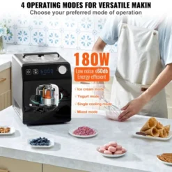 VEVOR Upright Automatic Ice Cream Maker With Built-in Compressor, 2 Quart No Pre-freezing Fruit Yogurt Machine, Stainless Steel Electric Sorbet Maker -Aesthtic Interiors GUEST 9038dc5e 40d5 4267 8c26 633230362c1f