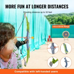VEVOR Bow And Arrow Set For Kids,2 Pack Archery Set With 20 Suction Cup Arrows,2 Hanging Targets,2 Quivers,Outdoor For Boy & Girl 6 7 8 9 10+ Year Old -Aesthtic Interiors GUEST 9040c565 f651 4748 9626 8a5d8eabbd9b