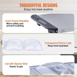 VEVOR Electric Buffet Server & Food Warmer, 25.6" X 15" Portable Stainless Steel Chafing Dish Set With Temp Control & Oven-Safe Pan 13 VEVOR Electric Buffet Server & Food Warmer, 25.6" X 15" Portable Stainless Steel Chafing Dish Set With Temp Control & Oven-Safe Pan -Aesthtic Interiors GUEST 90799dfb 1be7 4533 9713 aad03629db28