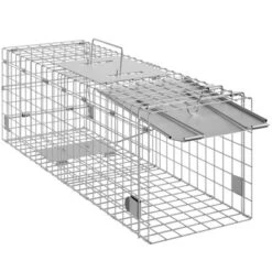 VEVOR Live Animal Cage Trap, 24" X 8" X 8" Humane Cat Trap Galvanized Iron, Folding Animal Trap With Handle For Rabbits, Stray Cats, Squirrels -Aesthtic Interiors GUEST 9094697d e492 49e2 87de 5587e7b9213d