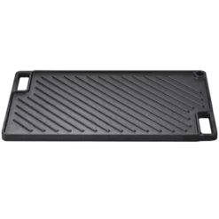 VEVOR Reversible Grill/Griddle, 9.7"x16.7" Pre-Seasoned Cast Iron Griddle, Rectangular Double Burner Griddle Pan With Handles, Flat Top Plate, Black -Aesthtic Interiors GUEST 909e125c ee77 46c0 8c2d ab9c8a782f64