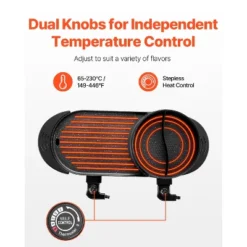 VEVOR Hot Pot With Grill, 2200W 2-in-1 Electric Smokeless Grill And Hot Pot With Separate Dual Temperature Control, Black -Aesthtic Interiors GUEST 9146c526 6cc1 4367 9a66 b814d7506f6b