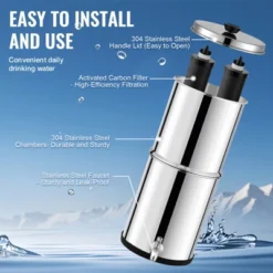VEVOR Gravity-fed Water Filter System, 1.5G 304 Stainless-Steel Countertop System, Water Filtration System, Reduces Lead And Up To 99% Of Chlorine -Aesthtic Interiors GUEST 91ed8366 709b 47f4 82ec be225dae6394