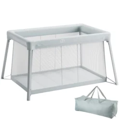 VEVOR Baby Travel Crib And Play Yard, Folding Baby Playpen With Soft Mattress Pad, Portable Toddlers Crib With Breathable Mesh And Travel Bag, Gray -Aesthtic Interiors GUEST 921bed7b adc9 4bc3 89e8 d3b2c79d7bb7