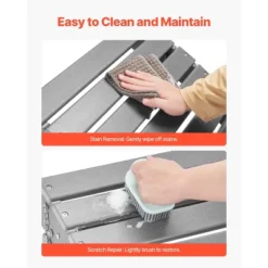 VEVOR Adirondack Ottoman, 16.9L X 18.9W X 13H Inch HDPE Plastic Folding Adirondack Ottoman, Weather-Resistant Foot Rest For Adirondack Chair, Gray -Aesthtic Interiors GUEST 92317bdb 6336 4b7c 9a27 73b422a34c46