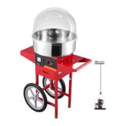 VEVOR Electric Cotton Candy Machine With Cart, 1000W Commercial Candy Floss Maker With Cover, Stainless Steel Bowl, Sugar Scoop And Drawer, Red -Aesthtic Interiors GUEST 9238d278 6cb5 4e05 8d51 47be2367051d