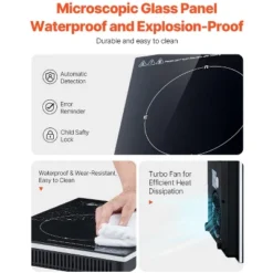 VEVOR Portable Induction Cooktop, 1800W Electric Induction Burner With 9 Temperature Settings, Countertop Induction Hot Plate With 3H Timer -Aesthtic Interiors GUEST 923c95e1 5f8b 4ace 962f 7e6bbc95fbe0