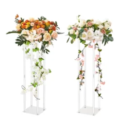 VEVOR 2PCS 31.5inch High Wedding Flower Stand, With Acrylic Laminate,Acrylic Vase Column Geometric Centerpiece Stands, Floral Display Rack -Aesthtic Interiors GUEST 923e5f7e fe64 404d 9780 434f6bce1a0e