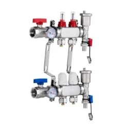 VEVOR 2-Branch Radiant Heat Manifold, 1/2" PEX Tubing Manifold, Stainless Steel PEX Manifold For Hydronic Radiant Floor Heating, Silver -Aesthtic Interiors GUEST 9284d969 05df 4126 a0db 9eb976cd84cf