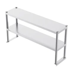 VEVOR Double Overshelf, Double Tier Stainless Steel Overshelf, 12 X 48 Inch Double Deck Overshelf, Height Adjustable Overshelf Prep Work Table -Aesthtic Interiors GUEST 92883cea 4080 4df1 9a1c 6322b866660f