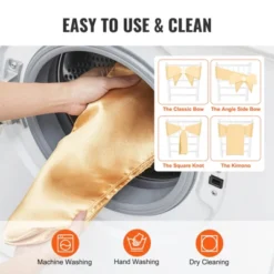 VEVOR Stretch Spandex Chair Sashes Bows, Chair Slipcover And Stretch Chair Sash, Elastic Chair Bands, Fitting Wedding, Holiday, (50 PCS Gold) -Aesthtic Interiors GUEST 92b947d5 f3a7 4d17 aa6c 41ffe8f63e55