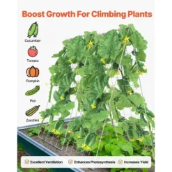 VEVOR Cucumber Trellis For Climbing Plants, 35" X 55" Foldable Cucumber Trellis Set With Plant Clips, Metal Garden Trellis For Raised Bed -Aesthtic Interiors GUEST 92b99afe adb8 4b8f 8ebe e5f9ae83cabd