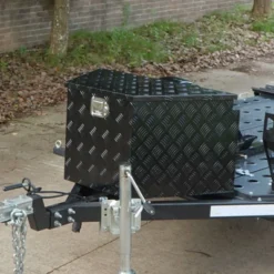 VEVOR Trailer Tongue Box, Aluminum Alloy Diamond Plate Tongue Box Tool Chest, Heavy Duty Trailer Box Storage With Lock And Keys, 39"x16.5"x12"