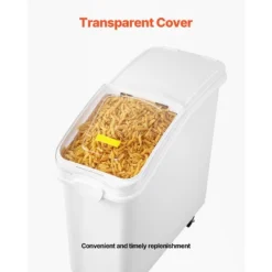 VEVOR Rice Storage Container, 21Gallon/80L Capacity Large Dog Food Dispenser Bin, Kitchen Ingredient Grain Cereal Flour Bin, 1 Pack, White -Aesthtic Interiors GUEST 9325b18e dca8 4f68 b4e7 0fc95313d6ae