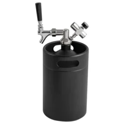 VEVOR Beer Growler Tap System, 170Oz 5L Mini Keg, 304 Stainless Steel Pressurized Beer Growler With Pressure Display, CO2 Regulator Faucet, Black -Aesthtic Interiors GUEST 94951a81 196e 42d9 a5d5 1241f295c3b9
