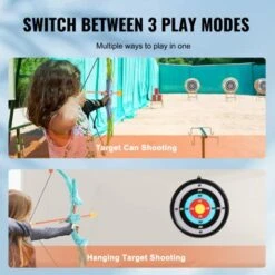 VEVOR Bow And Arrow Set For Kids,2 Pack Archery Set With 20 Suction Cup Arrows,2 Hanging Targets,2 Quivers,Outdoor For Boy & Girl 6 7 8 9 10+ Year Old -Aesthtic Interiors GUEST 94b02b8e 99b2 4155 85a0 ac008fd346cc