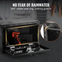 VEVOR Underbody Truck Box, 24" X 14" X 16" Pickup Storage Box, Heavy Duty Aluminum Diamond Plate Tool Box With Lock And Keys -Aesthtic Interiors GUEST 94bc41c4 111b 40c1 a47b f6fcc8ebb412