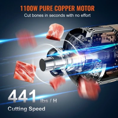 VEVOR Electric Meat Bandsaw, 1100W Stainless Steel Countertop Bone Sawing Machine, Workbeach 19.3" X 15", 0.16-7.9 Inch Cutting Thickness, Silver 3 VEVOR Electric Meat Bandsaw, 1100W Stainless Steel Countertop Bone Sawing Machine, Workbeach 19.3" X 15", 0.16-7.9 Inch Cutting Thickness, Silver - Image 3