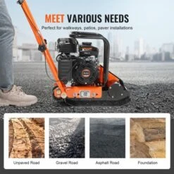 VEVOR Plate Compactor, 2.8 HP 98CC Gas Engine 5,250 RPM, 1,920 Lbs Force Vibratory Compaction Tamper With 18.7 X 11.8 Inch Plate For Walkways, Black 13 VEVOR Plate Compactor, 2.8 HP 98CC Gas Engine 5,250 RPM, 1,920 Lbs Force Vibratory Compaction Tamper With 18.7 X 11.8 Inch Plate For Walkways, Black -Aesthtic Interiors GUEST 964e97b2 c3ab 4b33 b632 aca4af969678