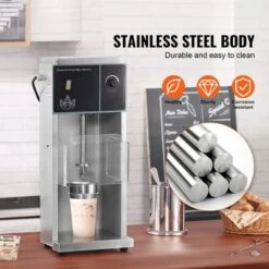 VEVOR Ice Cream Blender, 400W High-Speed Ice Cream Maker Mixer Stir Machine 4200RPM, Stepless Speed Adjustment, Silver -Aesthtic Interiors GUEST 9674e92e 8c09 4a6e b244 f6506f020c12