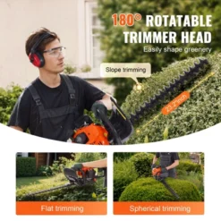 VEVOR 23.2-inch 26CC 2 Cycle Gas Hedge Trimmer, Gas Powered Handheld Hedge Trimmer With Dual Sided Dual Action Blade, Black -Aesthtic Interiors GUEST 96f2a4ae 303d 4b8a b4a2 44aabe2045bd