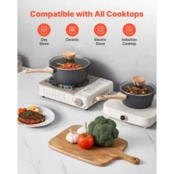 VEVOR Saucepan Set, 1.5 QT & 2.5 QT Nonstick Saucepan With Glass Lids, Multipurpose Cooking Sauce Pots With Detachable Handles, Black 12 VEVOR Saucepan Set, 1.5 QT & 2.5 QT Nonstick Saucepan With Glass Lids, Multipurpose Cooking Sauce Pots With Detachable Handles, Black -Aesthtic Interiors GUEST 974c9304 58c8 4e51 9ff5 64e46e6bb66d