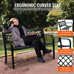 VEVOR Outdoor Bench,46 Inches Metal Garden Bench For Outdoors, 480 Lbs Load Capacity Bench, Outdoor Garden Park Bench With Backrest And Armrests 11 VEVOR Outdoor Bench,46 Inches Metal Garden Bench For Outdoors, 480 Lbs Load Capacity Bench, Outdoor Garden Park Bench With Backrest And Armrests -Aesthtic Interiors GUEST 9774934d fd5c 48cb 9b92 ae84a1b1f76e