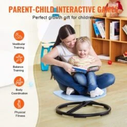 VEVOR Elephant Kids Swivel Chair, 220 LBS Capacity, 360° Spinning Chair, Autistic Kids Sensory Toy Chair With Non-Slip Metal Base, Blue -Aesthtic Interiors GUEST 986d67fc 768b 40eb 850a 79ca52a4b7b0