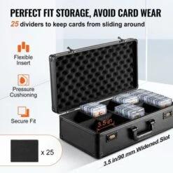 VEVOR Graded Card Storage Box, 5 Slots, Graded Sports Cards Holder Carrying Case, For 162 PSA Graded Cards 115 BGS Cards 130 SGC Cards -Aesthtic Interiors GUEST 99128e36 0924 469b 9537 a4ed9c1ac391