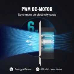 VEVOR Register Booster Fan, Quiet Vent Booster Fan Fits 4” X 12” Register Holes, With Remote Control And Thermostat Control, Adjustable Speed, White -Aesthtic Interiors GUEST 99a79761 cd28 41e0 acdd 77f2529ca307