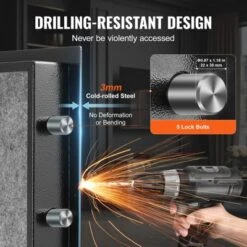 VEVOR Single Door 4.0 Cu.ft Safe Box With Key Lock & Password, Safe Lock Box With Fireproof Bag, Key Rack, 2 Shelves, And 1 Cabinet, Black 11 VEVOR Single Door 4.0 Cu.ft Safe Box With Key Lock & Password, Safe Lock Box With Fireproof Bag, Key Rack, 2 Shelves, And 1 Cabinet, Black -Aesthtic Interiors GUEST 9a2c3d1e 147a 41cf a0f3 736915a89287