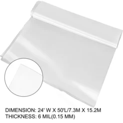 VEVOR Greenhouse Film 24 X 50 Ft, Greenhouse Polyethylene Film 6 Mil Thickness, Greenhouse Plastic Greenhouse Clear Plastic Film UV Resistant 14 VEVOR Greenhouse Film 24 X 50 Ft, Greenhouse Polyethylene Film 6 Mil Thickness, Greenhouse Plastic Greenhouse Clear Plastic Film UV Resistant -Aesthtic Interiors GUEST 9a9f6a22 e19c 4d97 a4b4 bb23fb3ac274