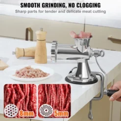 VEVOR Manual Meat Grinder, 304 Stainless Steel Hand Meat Grinder With Suction Cup + Steel Table Clamp, Meat Mincer Sausage Maker & 2 Cutting Plates -Aesthtic Interiors GUEST 9ac583e0 9304 450e 801c 407a7daf1f4d