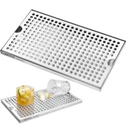 VEVOR Beer Drip Tray, 304 Stainless Steel Kegerator Drip Trays With 4 Non-Slip Rubber Pads And Detachable Cover -Aesthtic Interiors GUEST 9ae0b3b9 6add 4d81 a124 2c7fe8aef6de