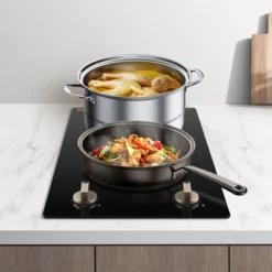 VEVOR Induction Cooktop, 1800W Electric Countertop Burner,2 Burner Knob Control Stove,Built-in Induction Cooktop With 12 Temperature Settings, Black