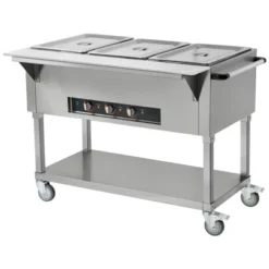 VEVOR 3-Pan Commercial Food Warmer, 3 X 20.6QT Electric Steam Table, 1500W Professional Buffet Catering Food Warmer With 4 Wheels (2 Lockable) -Aesthtic Interiors GUEST 9c02d6bc 2004 4b23 9b73 8ac66def8acb