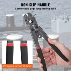 VEVOR Wire Rope Crimping Tool And Cutter Up To 2.2mm Wire Cable Crimps, 1/64" - 3/32" Crimping Loop Sleeve Kit And 160pcs Aluminum Buckles -Aesthtic Interiors GUEST 9c22f742 f783 49d9 bfe8 1f0bd434a6e1