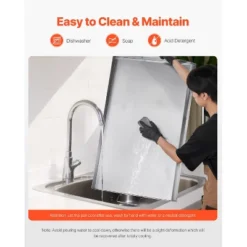 VEVOR Stainless Steel Griddle, 36x22 Inch Universal Flat Top Rectangular Plate, Gas Grill Griddle For BBQ Grill, Teppanyaki, Silver -Aesthtic Interiors GUEST 9c88c112 ab46 4a85 9c66 fb37f2f04216