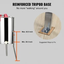 VEVOR Manual Honey Extractor, 3 Frames Honey Spinner Extractor, Stainless Steel Beekeeping Extraction, Honeycomb Drum Spinner With Lid -Aesthtic Interiors GUEST 9c9f8eff 7ba9 46b5 97a3 19e63e7fd338 1