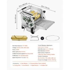 VEVOR Electric Tortilla Maker, Automatic Corn Tortilla Making Machine With Non-Stick Coating And Two Molds(4 In + 6 In), Silver 14 VEVOR Electric Tortilla Maker, Automatic Corn Tortilla Making Machine With Non-Stick Coating And Two Molds(4 In + 6 In), Silver -Aesthtic Interiors GUEST 9ca200e5 708f 45c9 a8c6 e53c3103ba31