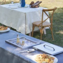 VEVOR Drop In Ice Chest, 14"L X 12"W X 18"H Stainless Steel Ice Cooler, Commercial Ice Bin With Cover, 40 Qt Outdoor Kitchen Ice Bar